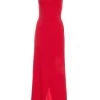 Red Cross Front Maxi Dress