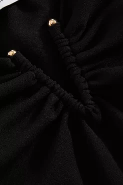 Black Ruched Mesh Midi Dress 11 Black Ruched Mesh Midi Dress -Women Clothing Sale 00100038877 ZS scaled