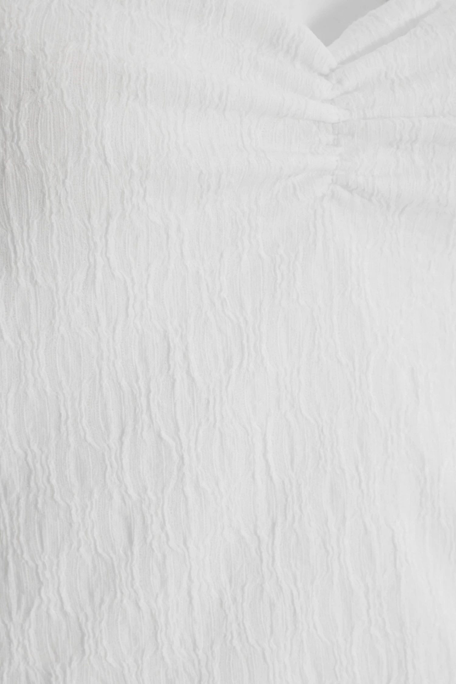 White Textured Frill Midi Dress 6 White Textured Frill Midi Dress - Image 6