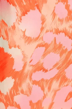 Orange Leopard Print Satin Wrap Midi Skirt -Women Clothing Sale 00100038902 ZS scaled