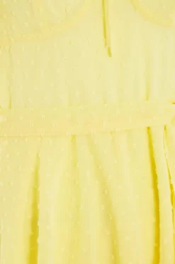 Yellow Chiffon Tie Front Playsuit 11 Yellow Chiffon Tie Front Playsuit -Women Clothing Sale 00100038929 ZS scaled