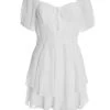 White Chiffon Tie Front Playsuit