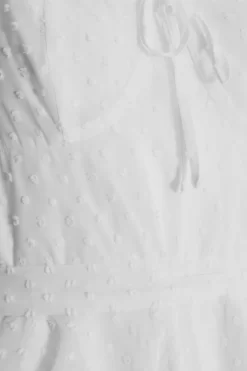 White Chiffon Tie Front Playsuit -Women Clothing Sale 00100038930 ZS scaled