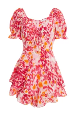 Pink Brush Stroke Playsuit