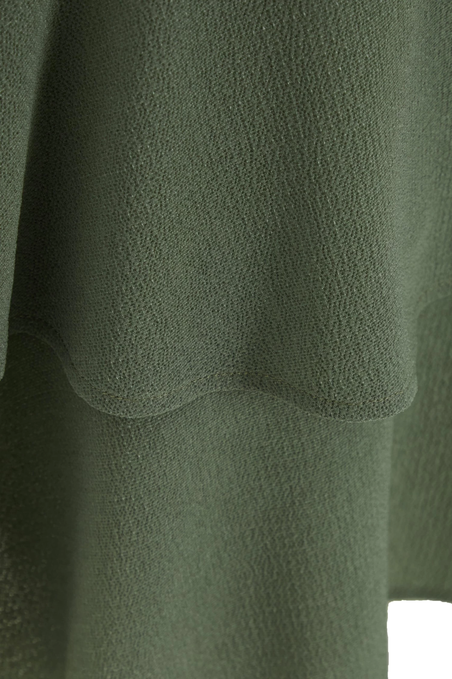 Khaki Tiered Bardot Mini Dress 6 Khaki Tiered Bardot Mini Dress - Image 6