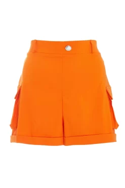 Orange Cargo Shorts