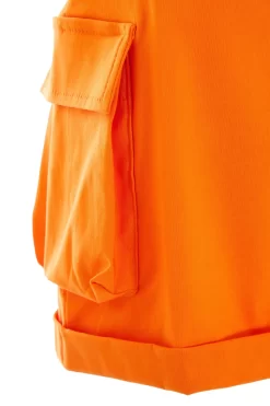 Orange Cargo Shorts -Women Clothing Sale 00100038973 ZS scaled