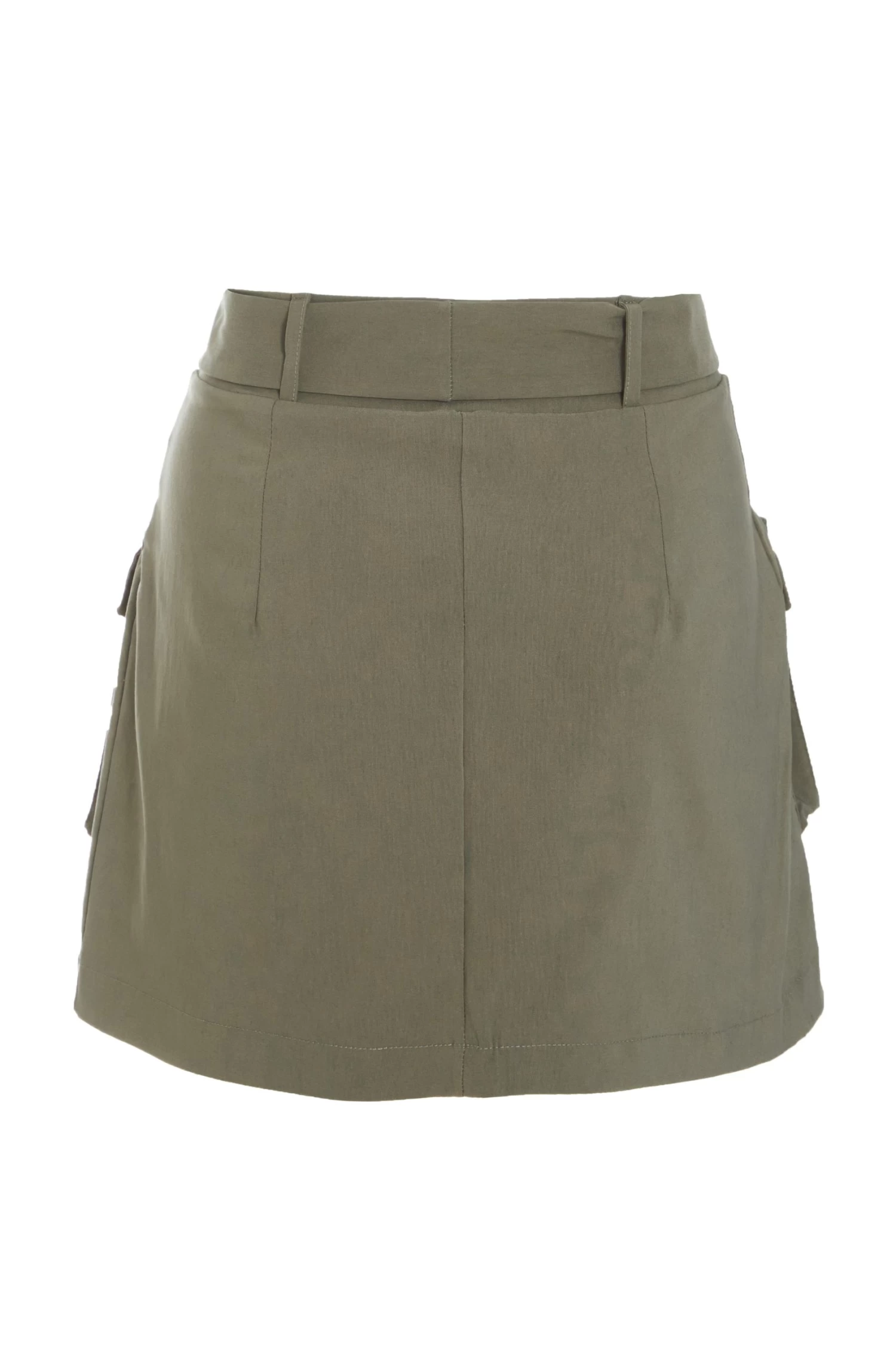 Khaki Cargo Mini Skirt 5 Khaki Cargo Mini Skirt - Image 5