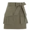 Khaki Cargo Mini Skirt