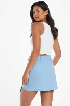 Blue Cargo Mini Skirt 8 Blue Cargo Mini Skirt -Women Clothing Sale 00100038978 XB scaled