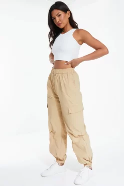 Camel Parachute Cargo Trouser -Women Clothing Sale 00100038980 XS scaled