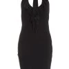 Black Halter Neck Mini Dress