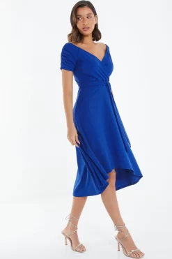 Royal Blue Bardot Dip Hem Midi Dress 9 Royal Blue Bardot Dip Hem Midi Dress -Women Clothing Sale 00100038995 XS scaled