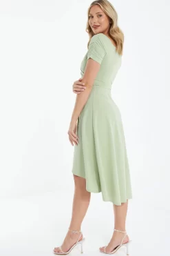 Green Bardot Dip Hem Midi Dress 8 Green Bardot Dip Hem Midi Dress -Women Clothing Sale 00100038996 XB scaled