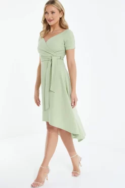 Green Bardot Dip Hem Midi Dress 9 Green Bardot Dip Hem Midi Dress -Women Clothing Sale 00100038996 XS scaled