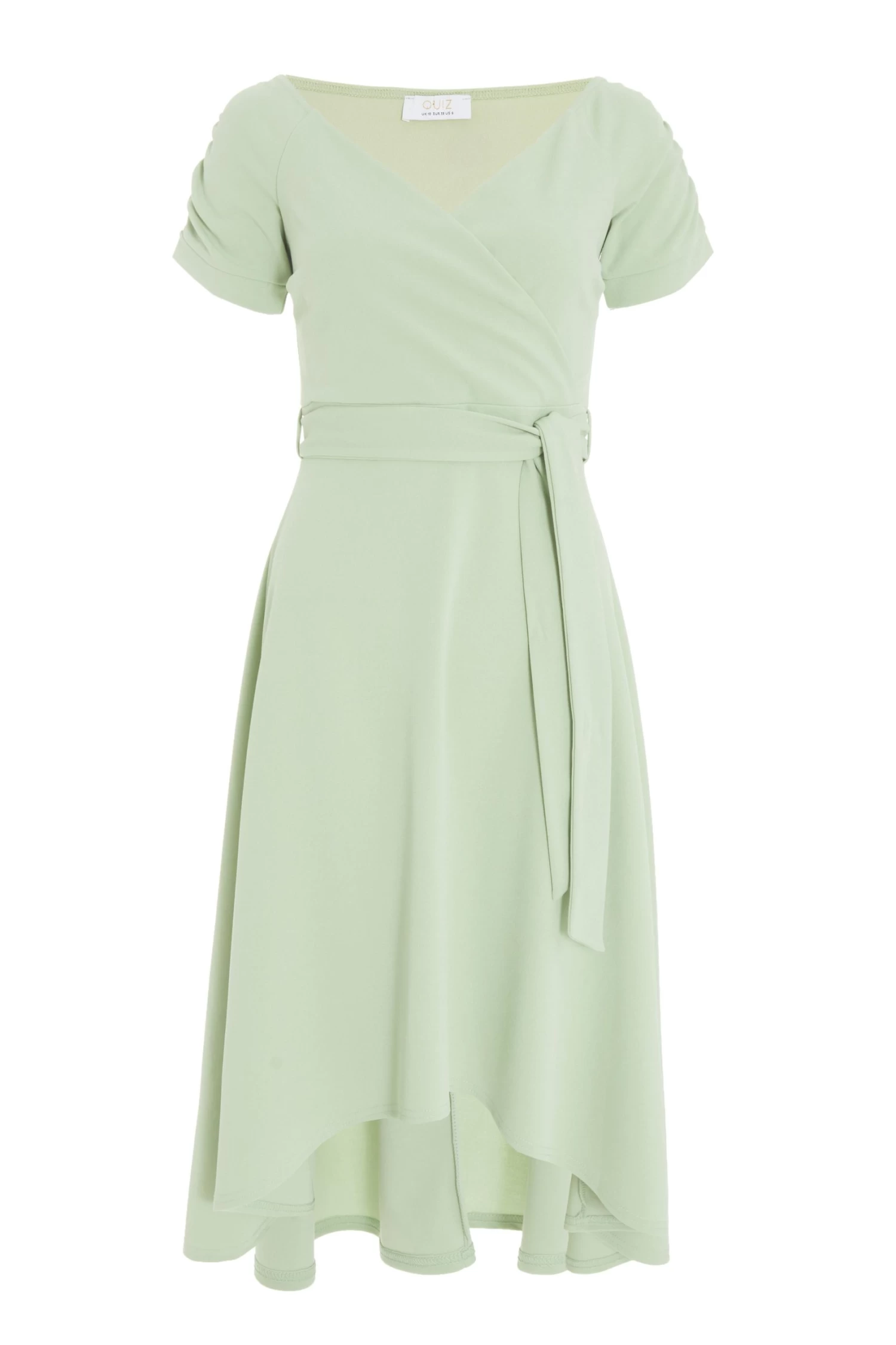Green Bardot Dip Hem Midi Dress 1 Green Bardot Dip Hem Midi Dress