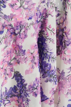 Purple Floral Print Frill Maxi Dress -Women Clothing Sale 00100039043 ZS scaled