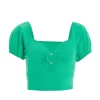 Jade Green Cut Out Crop Top
