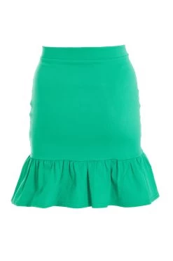 Jade Green Ruched Mini Skirt 10 Jade Green Ruched Mini Skirt -Women Clothing Sale 00100039053 ZB