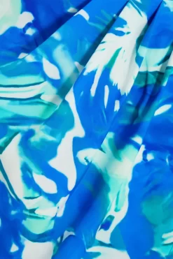 Blue Tropical Print Playsuit -Women Clothing Sale 00100039061 ZS scaled