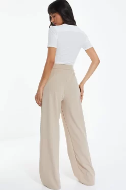 Stone High Waisted Palazzo Trousers -Women Clothing Sale 00100039070 XB scaled