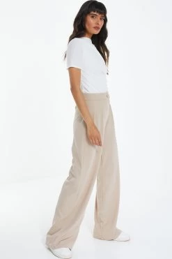 Stone High Waisted Palazzo Trousers -Women Clothing Sale 00100039070 XS