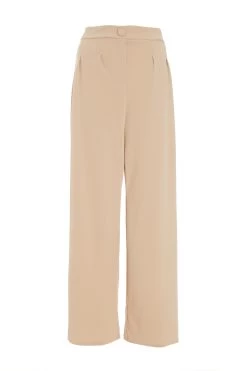 Stone High Waisted Palazzo Trousers