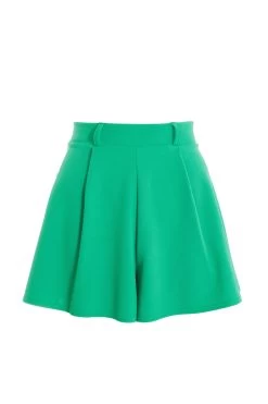 Green High Waist Shorts