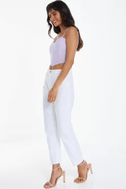 Lilac Cropped Corset Top -Women Clothing Sale 00100039086 XS scaled