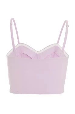 Lilac Cropped Corset Top -Women Clothing Sale 00100039086 ZB scaled