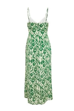 Green Aztec Print Midaxi Dress 10 Green Aztec Print Midaxi Dress -Women Clothing Sale 00100039113 ZB