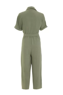 Khaki Utility Culotte Jumpsuit 10 Khaki Utility Culotte Jumpsuit -Women Clothing Sale 00100039125 ZB scaled