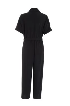 Black Utility Culotte Jumpsuit -Women Clothing Sale 00100039126 ZB