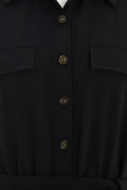 Black Utility Culotte Jumpsuit -Women Clothing Sale 00100039126 ZS