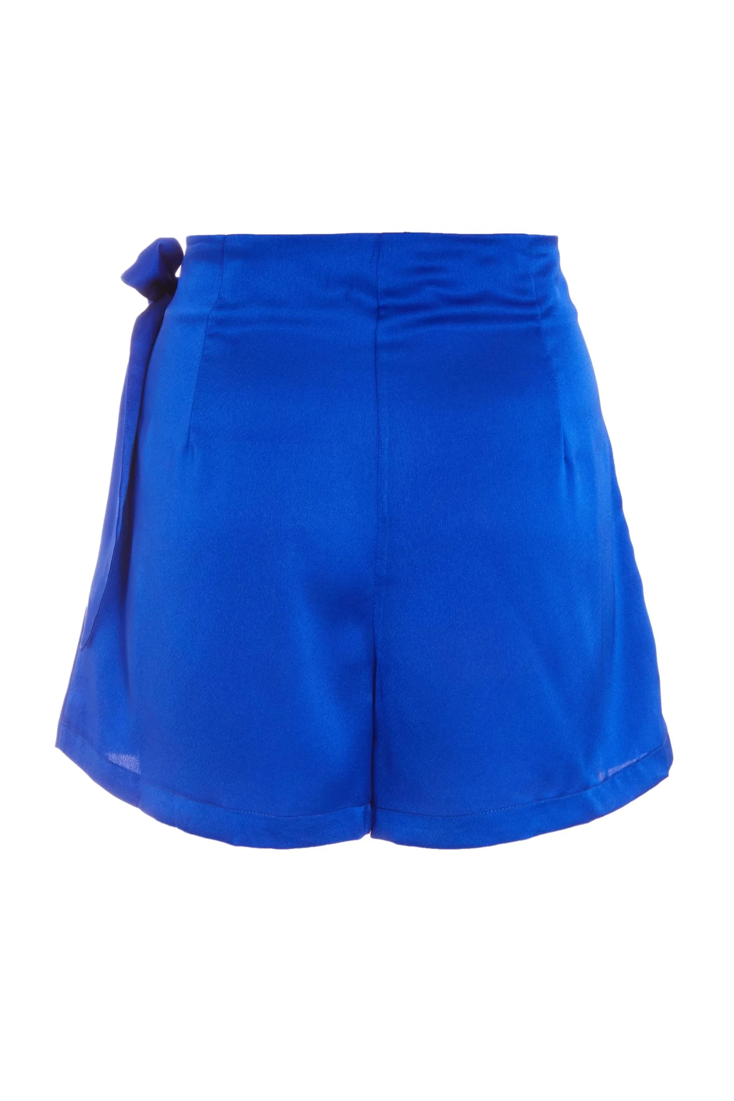 Royal Blue Wrap Satin Skort 5 Royal Blue Wrap Satin Skort - Image 5