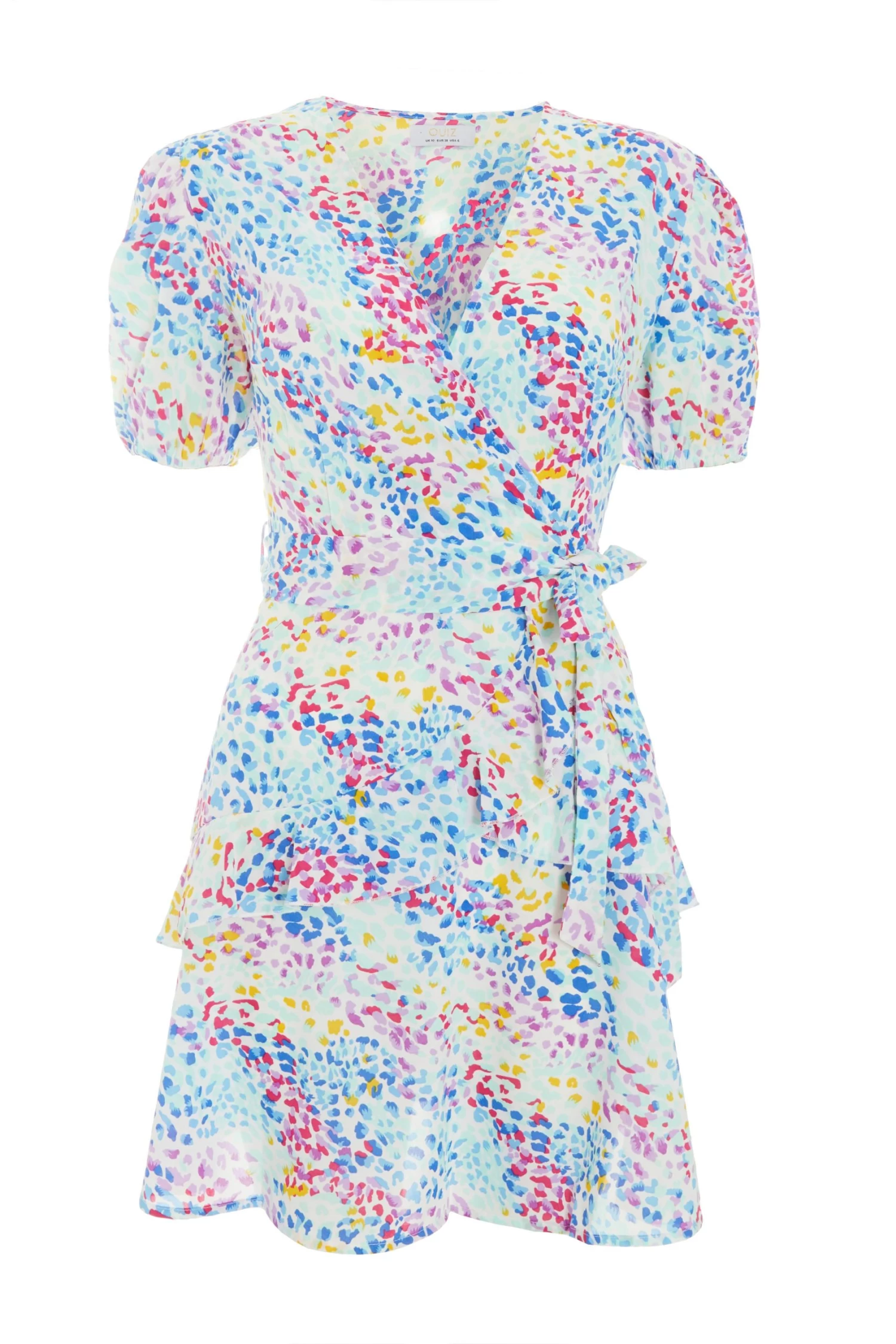 Multicoloured Animal Print Skater Mini Dress 1 Multicoloured Animal Print Skater Mini Dress