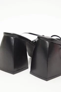 Black Lace Up Platform Heeled Sandal -Women Clothing Sale 00100039312 ZB scaled