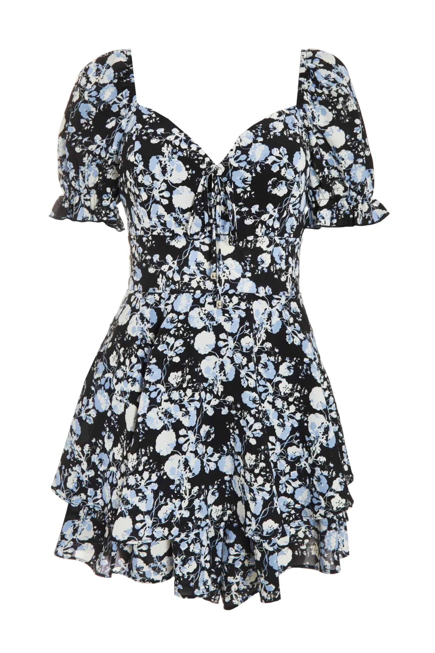 Black Floral Playsuit 1 Black Floral Playsuit