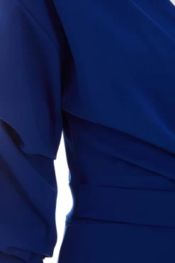 Royal Blue Wrap Tie Midi Dress -Women Clothing Sale 00100039356 ZS scaled