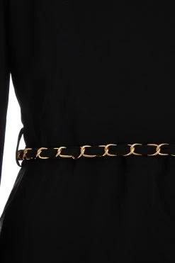 Black Long Sleeve Tiered Midi Dress -Women Clothing Sale 00100039359 ZS