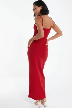 Red Buckle Strap Maxi Dress 8 Red Buckle Strap Maxi Dress -Women Clothing Sale 00100039464 XB scaled