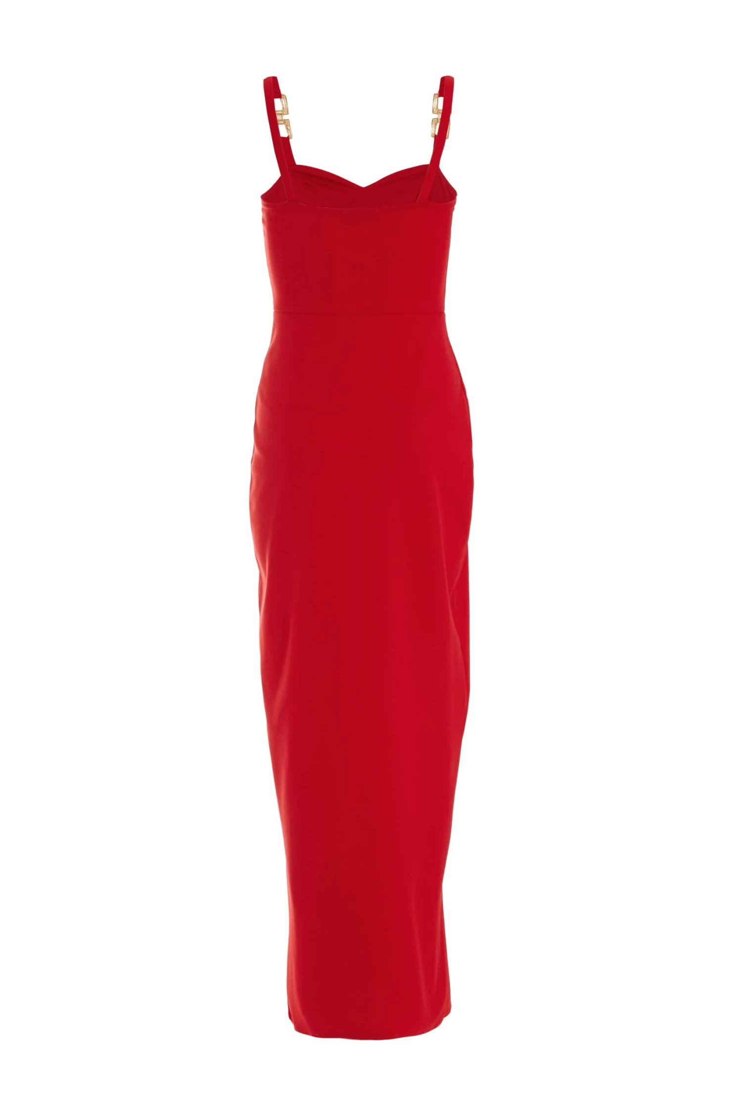 Red Buckle Strap Maxi Dress 5 Red Buckle Strap Maxi Dress - Image 5