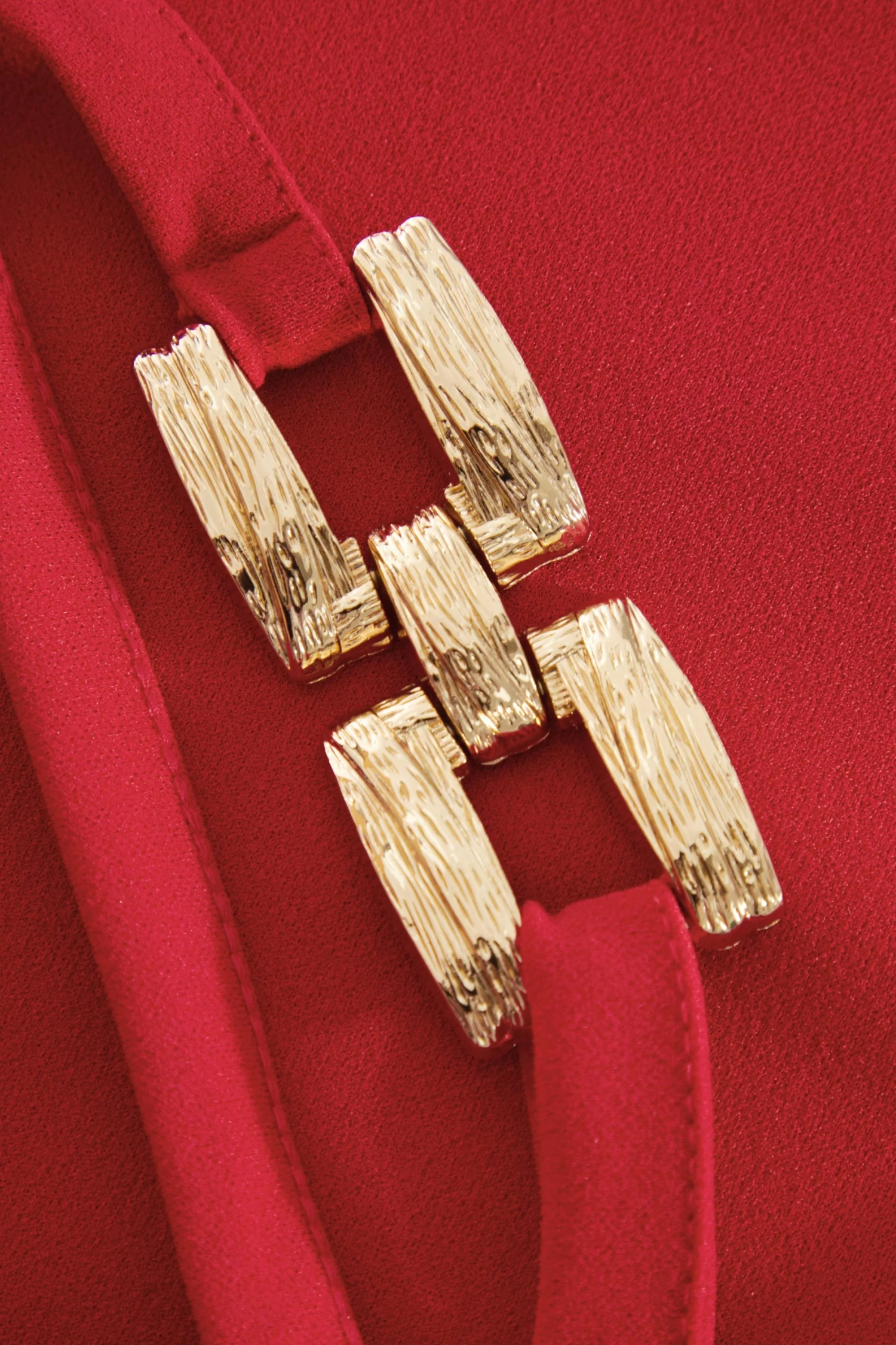 Red Buckle Strap Maxi Dress 6 Red Buckle Strap Maxi Dress - Image 6