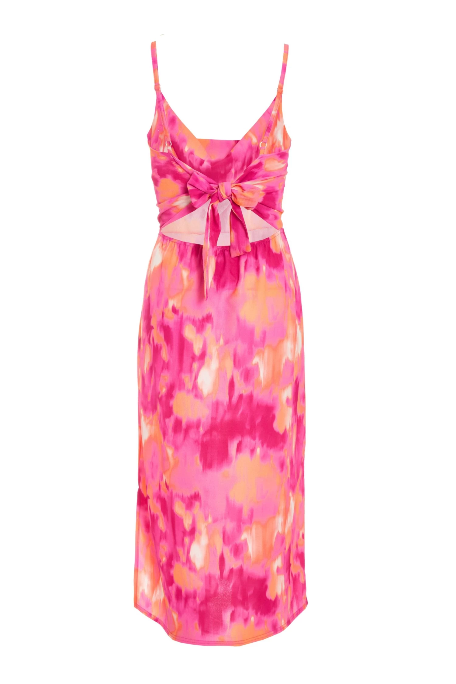 Pink Marble Tie Back Midi Dress 5 Pink Marble Tie Back Midi Dress - Image 5