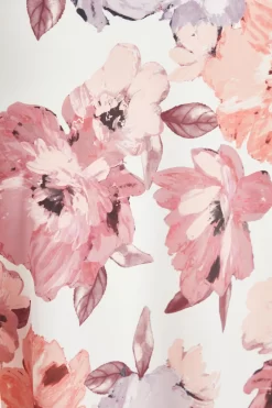 Pink Floral Frill Sleeve Maxi Dress -Women Clothing Sale 00100039502 ZS scaled