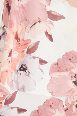 Pink Floral Satin Frill Playsuit -Women Clothing Sale 00100039503 ZS scaled