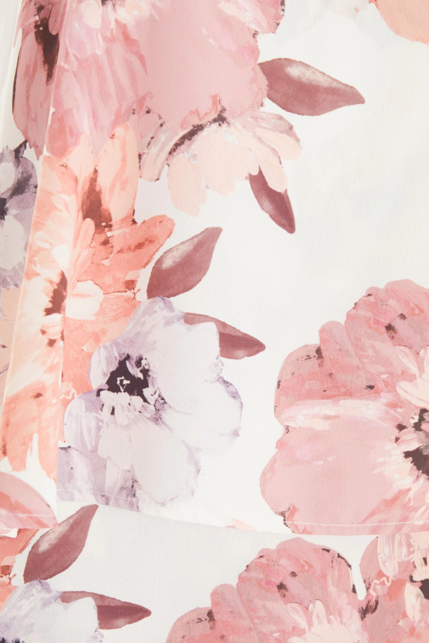 Pink Floral Satin Frill Playsuit 6 Pink Floral Satin Frill Playsuit - Image 6