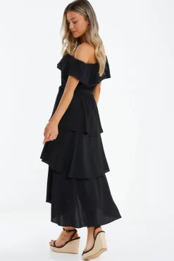 Black Bardot Dip Hem Midi Dress 8 Black Bardot Dip Hem Midi Dress -Women Clothing Sale 00100039505 XB scaled