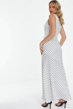 White Polka Dot Maxi Dress 8 White Polka Dot Maxi Dress -Women Clothing Sale 00100039506 XB scaled