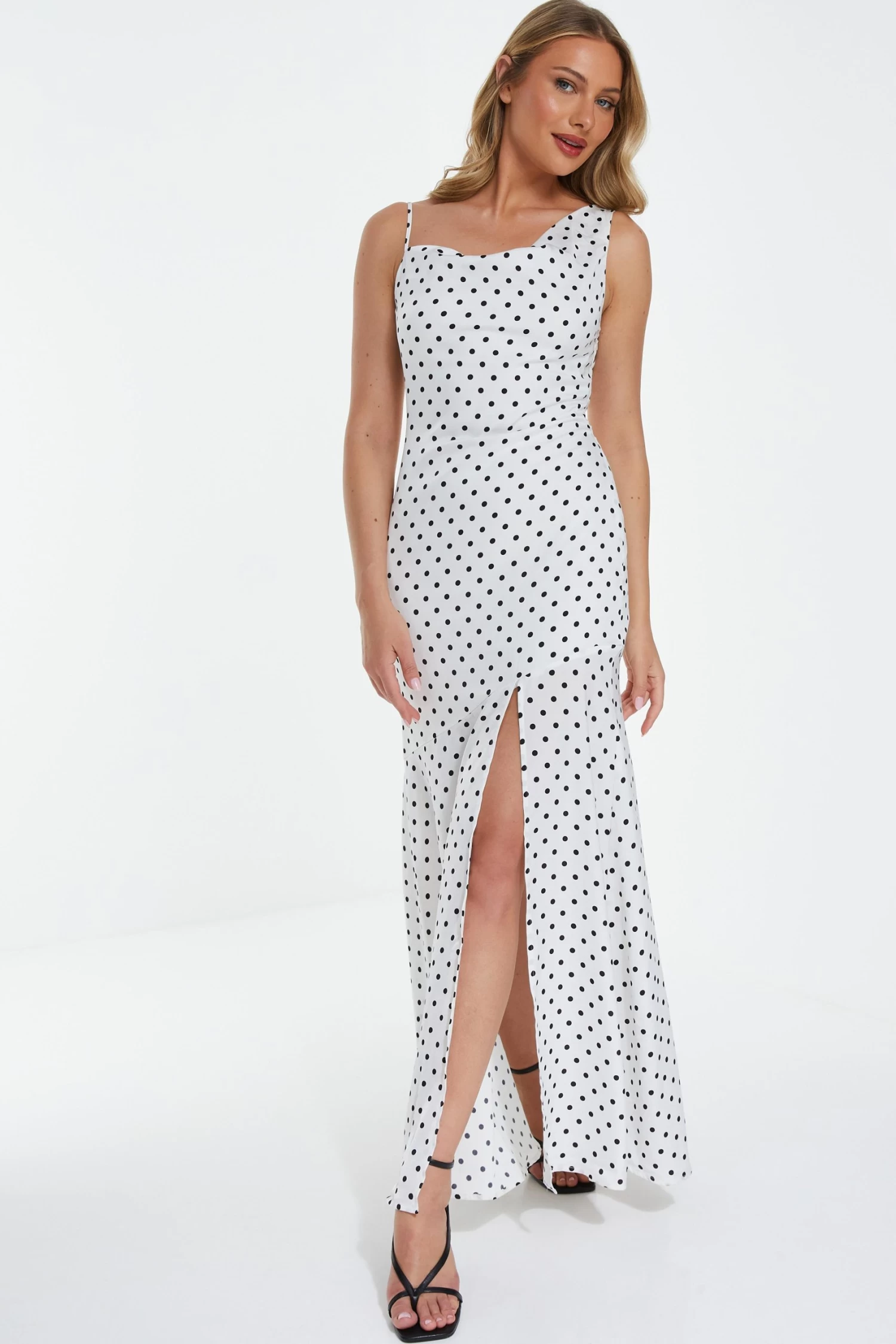 White Polka Dot Maxi Dress 2 White Polka Dot Maxi Dress - Image 2